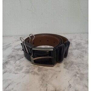 Joseph Abboud Black Genuine Leather Dress Belt Italy Men's Size 45"
